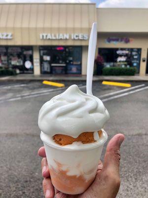 Vanilla soft serve & Thai tea ice Gelati