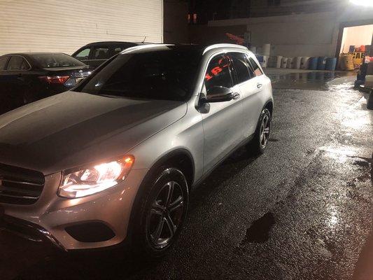 2019 GLC 300 loaner getting washed after a rainy day before a late night delivery !