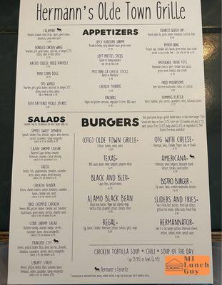 Menu - front