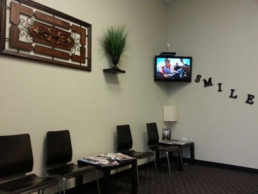 Waiting area. There's a little bit of toys and magazines too