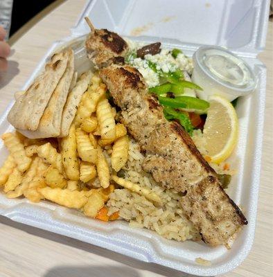 Chicken Souvlaki Platter