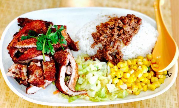 Fried pork chop rice