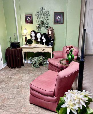 Relax in a peaceful and private atmosphere at Ginny's Wig Salon