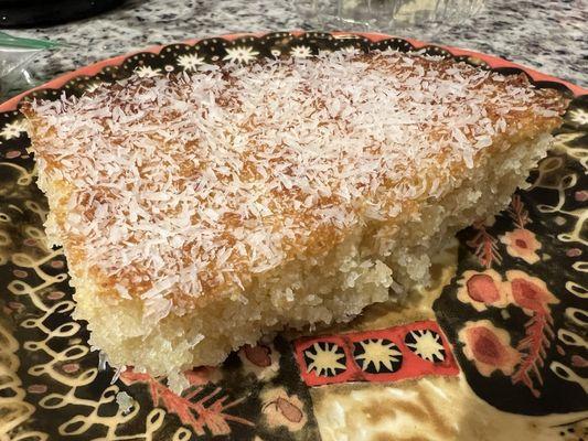 Basbusa = Arabic semolina sweets with coconut