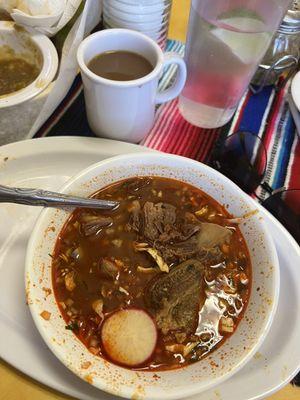 Birria de Rez with cafe de olla