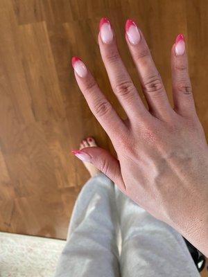 Dip power French tip & pedi