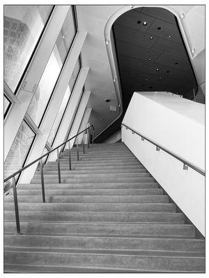 Staircase to Level 2. #bnwphoto