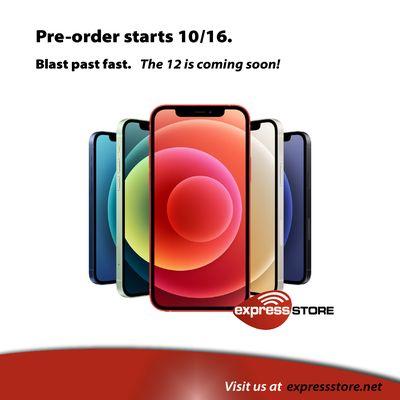 iPhone 12, pre-order starts 10/16.  Release date 10/23.