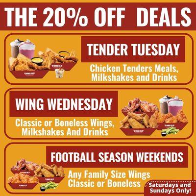 The 20% OFF Deals at Wings Co you don't want to miss!