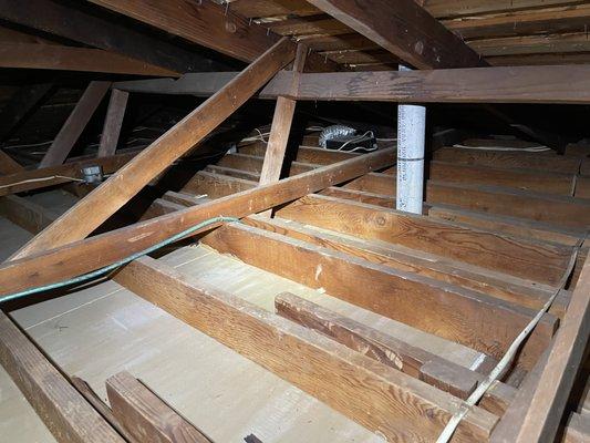 Attic after