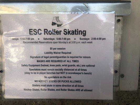 Saturday the 17th come Roller Skating