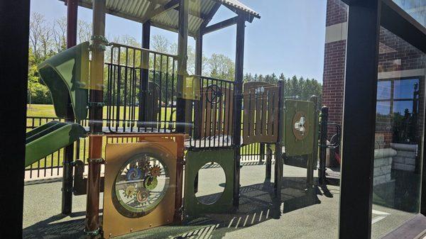 Gated outdoor playground