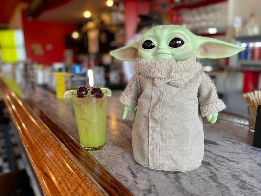 Guest Bartender serving up Baby Yodas!