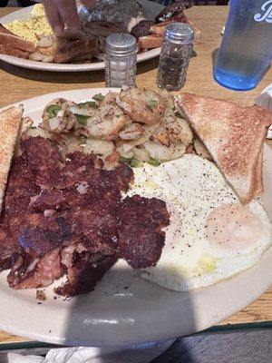 Corned beef hash. 10/10 so good and huge portion