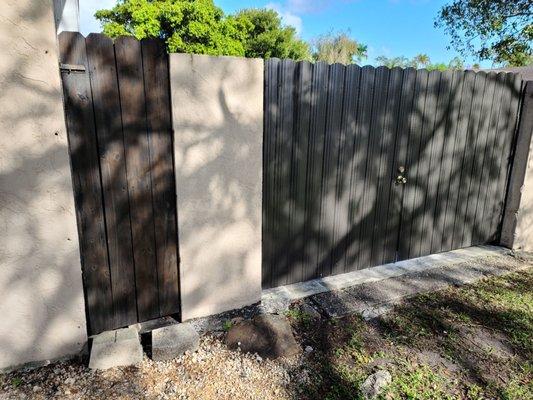 They did the double gate on the other side of my house. Not the little hobbit door.