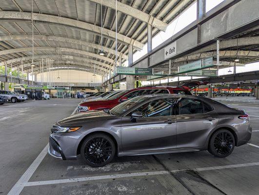 Our Toyota Camry rental car this weekend. Alamo Rent a Car at IAH Houston Rental Car Center.