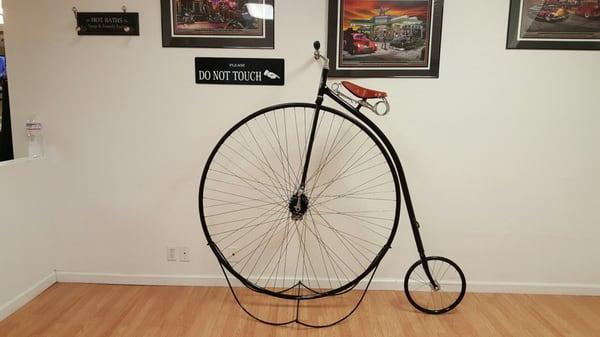 The penny farthing bike display