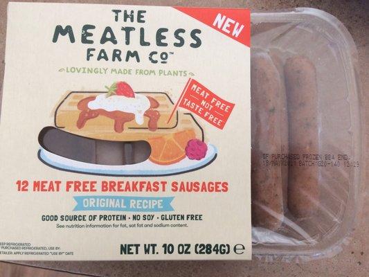 Meatless farm breakfast sausage 2$