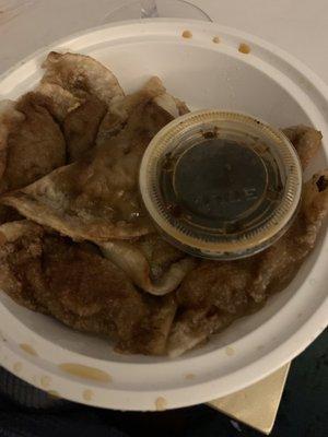 Soggy pork fried dumplings :/