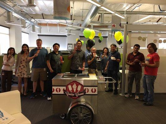 Serving up COOL TREATS to our friends at Skype Headquarters!