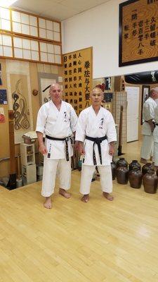 Sensei Mark Kapel with Sensei Massaji Taira