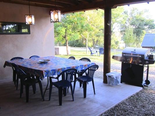 The Breezeway is where family and friends can gather to grill up a meal and eat together.