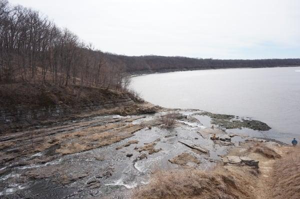 The dam leading from Lake Macbride to Coralville Lake.