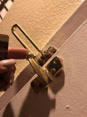 Broken lock in room 412