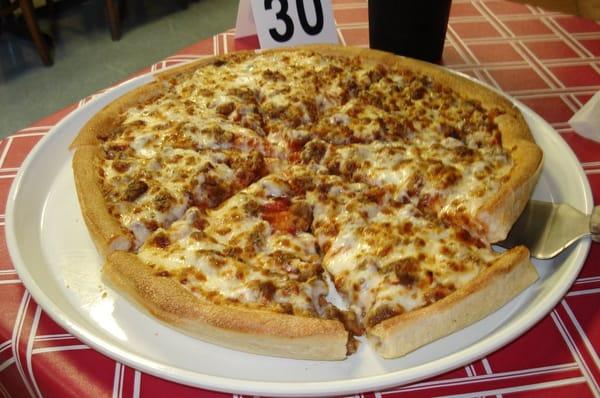 Sausage, Cheese and Original crust - that is the order!