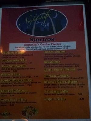 Menu.... front page