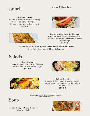 Lunch Menu Pg 2