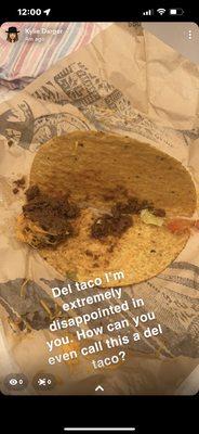 Pitiful excuse for a del taco