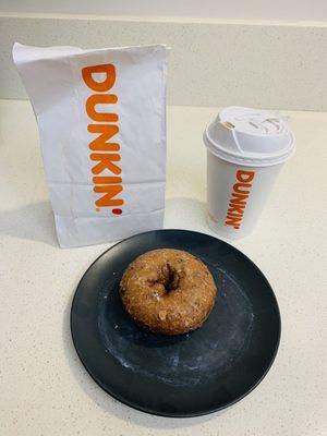 My yummy blueberry glazed donut and my free medium coffee for National Coffee Day :D !