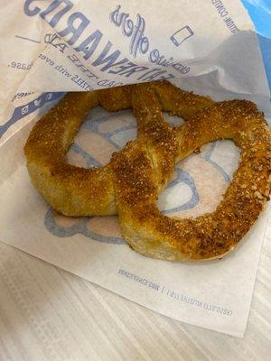 Almond costed pretzel