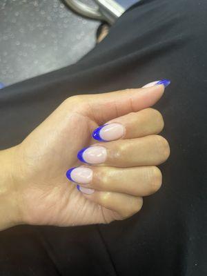 Blue French tip