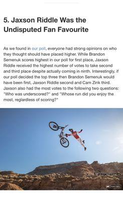 Pink bike article about local legend Jaxson Riddle