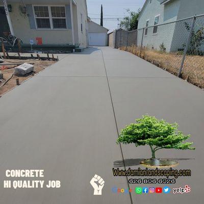 Finished installing the new concrete high quality materials and professional job