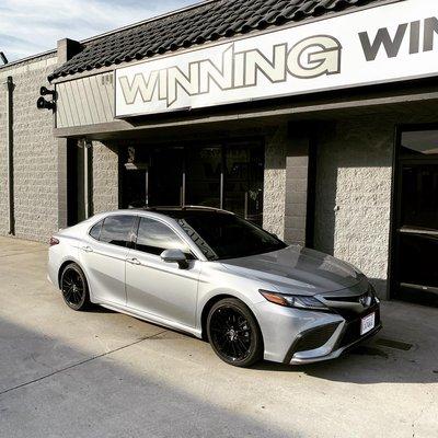 Toyota Camry with nano ceramic tint, 5% rear and 20% front