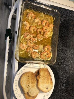 Roasted shrimp in garlic butter was delicious!