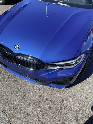 Removed major swirls and blemishes on the paint of this customers BMW. Results after paint correction and protective sealant