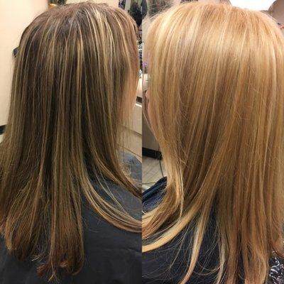 Color done by Melanie! Call the salon 407-263-4361 to book your appointments! Ask us how you can receive $ off your service.