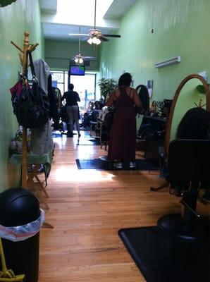 Back view of the salon