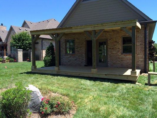 Covered deck addition