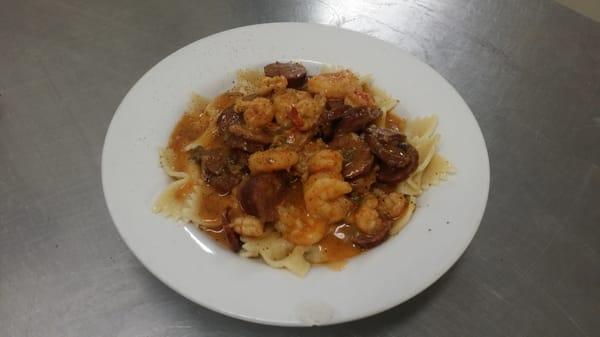 Shrimp and sausage pasta