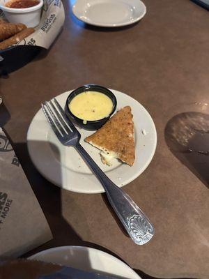 Fried cheese (I asked for honey mustard with mine) - made with queso.