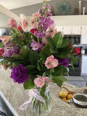 Flowers we got from our son and family for Valentine's Day