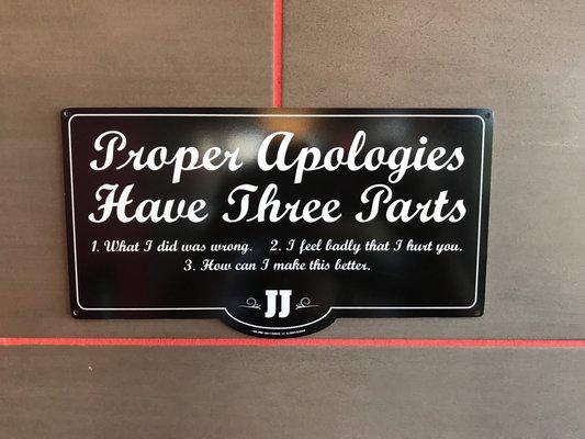 Proper apologies!