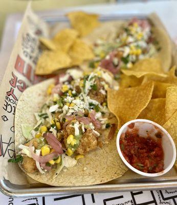 Dos Crispy Shrimp & Corn Tacos