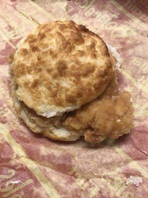 Spicy chicken biscuit on deck