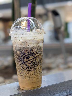 Meant to order the new pumpkin cream cold brew, but the barista heard: pumpkin cookies and cream ice blended. A happy accident